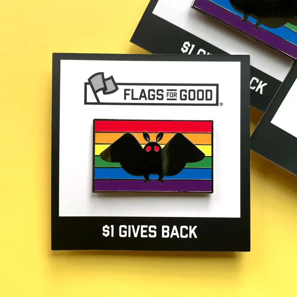Flags For Good Mothman Rainbow Enamel Pin