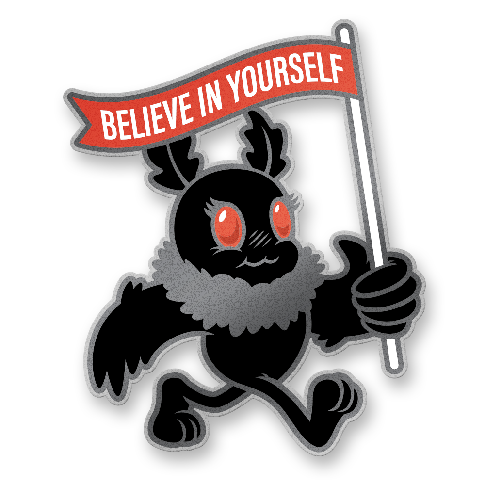 Hairebrained! Believe in Yourself Mothman Enamel Pin