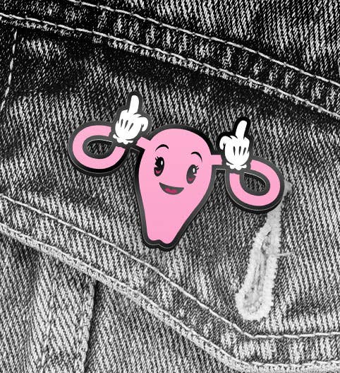 Hairebrained Hands Off Enamel Pin
