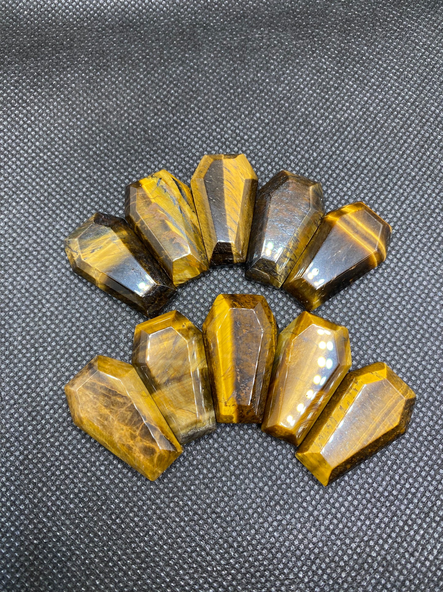 Tiger Eye Coffin Gemstones 1 Inch - Blind Pick