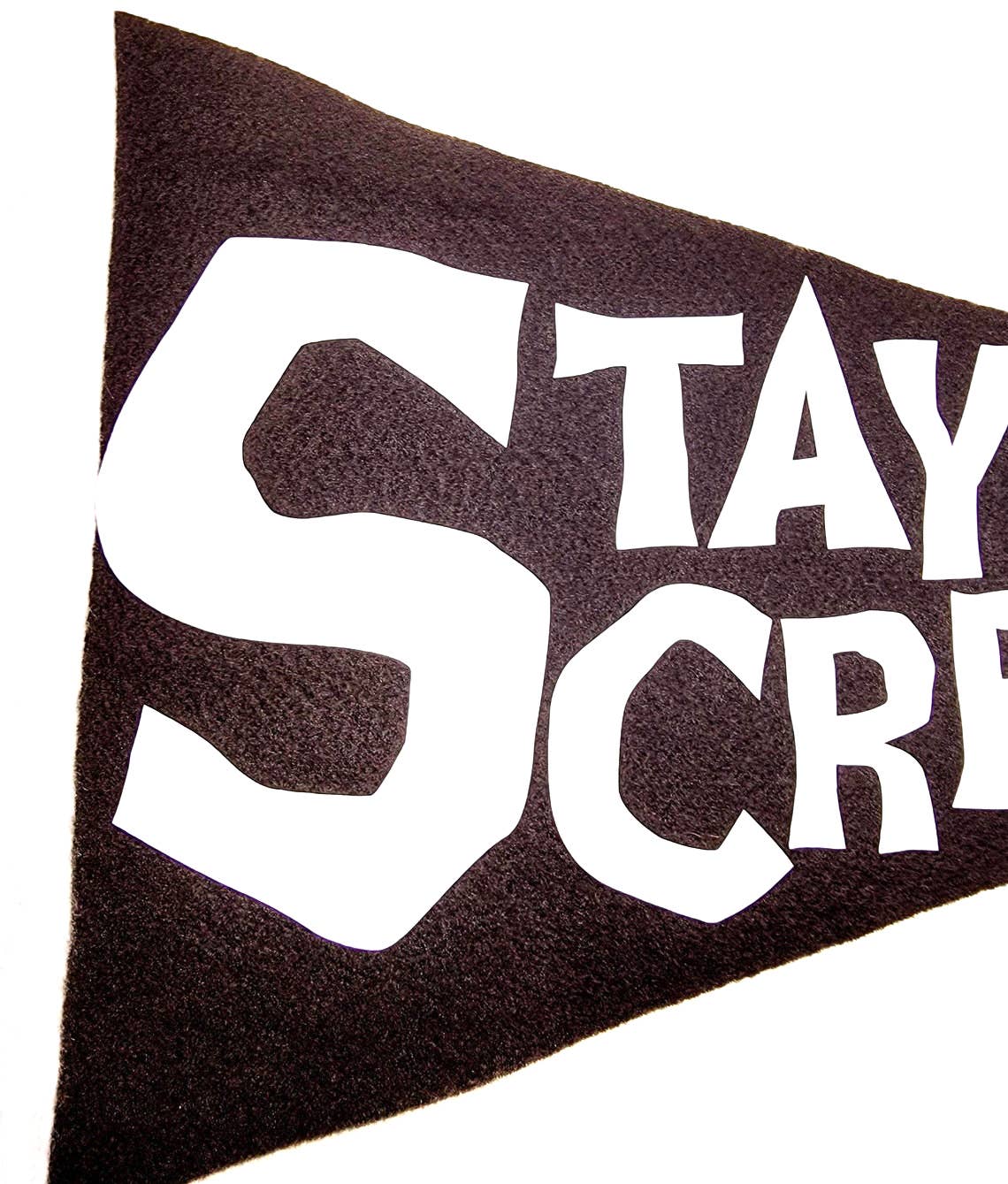 Printy Vibes Stay Creepy Halloween 10X15 Black Felt Pennant