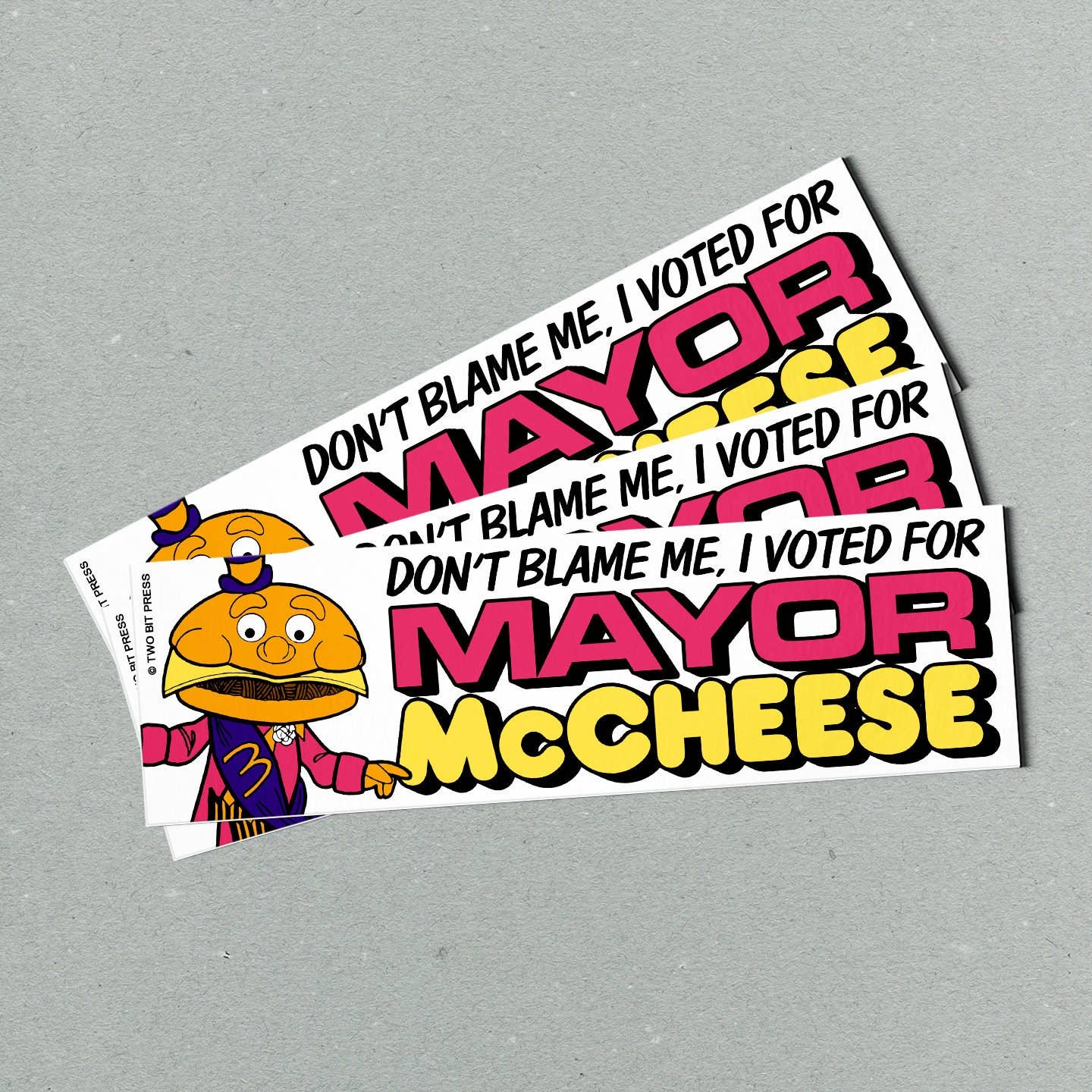I Voted for MAYOR MCCHEESE Bumper Sticker