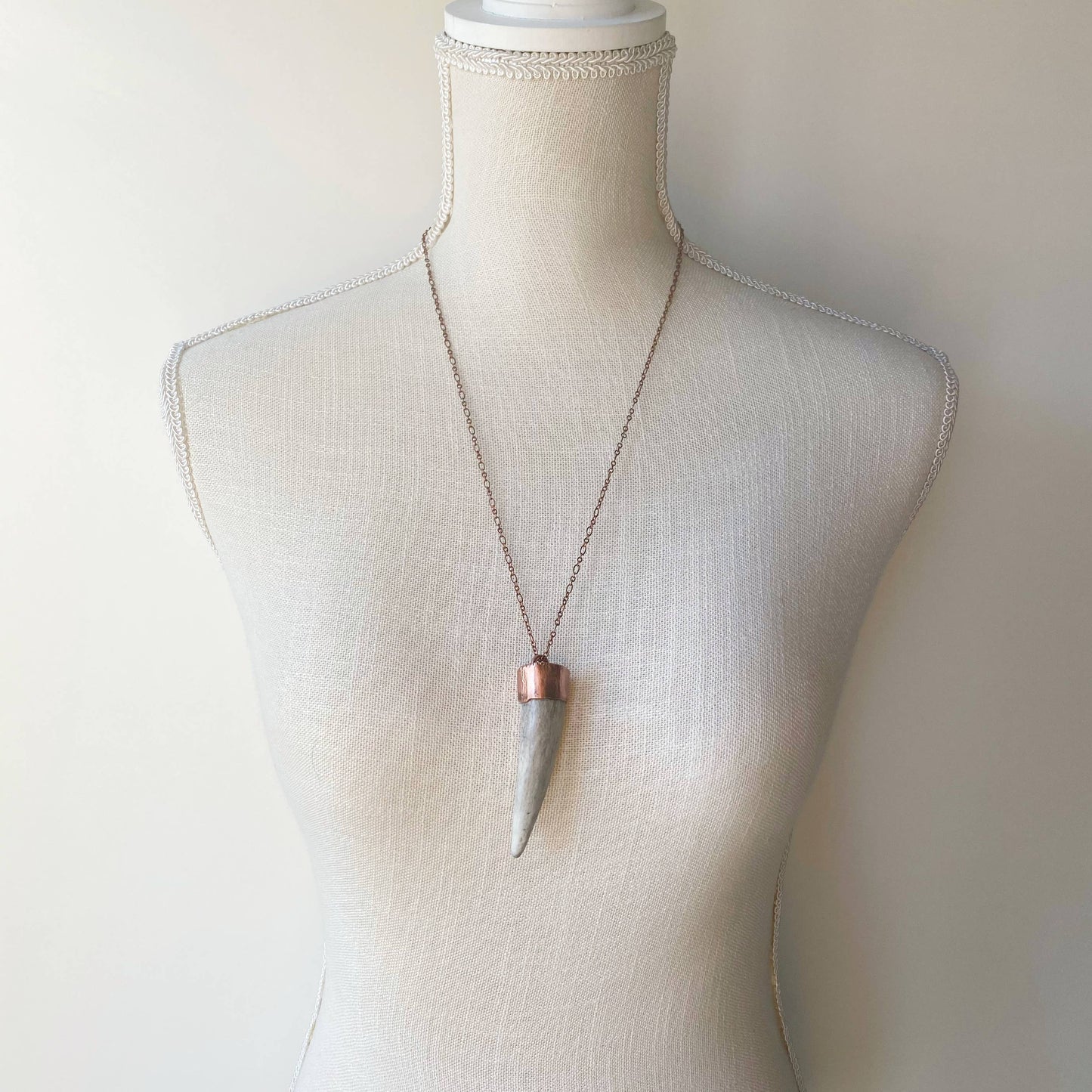 Naturally Shed Antler Necklace by Merging Metals