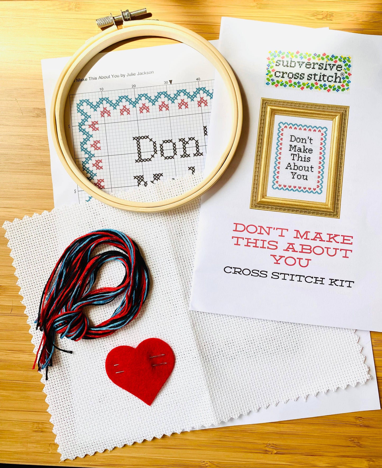 Subversive Cross Stitch Kit: Take Your Broken Heart, Make It Into Art