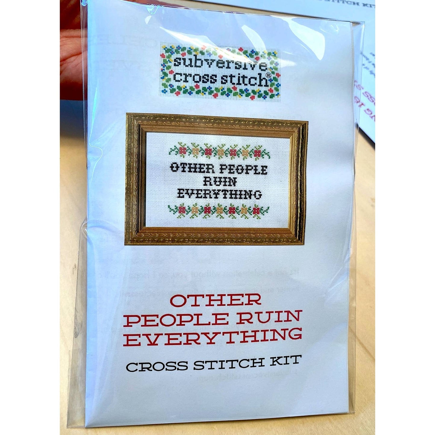 Subversive Cross Stitch Kit: Please Don't Do Coke In The Bathroom