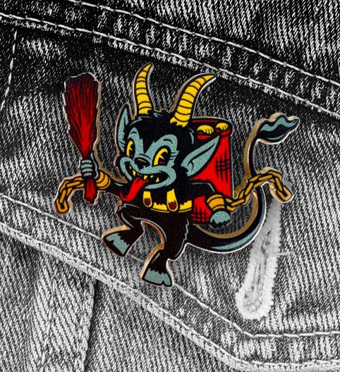 Hairebrained! Krampus Enamel Pin