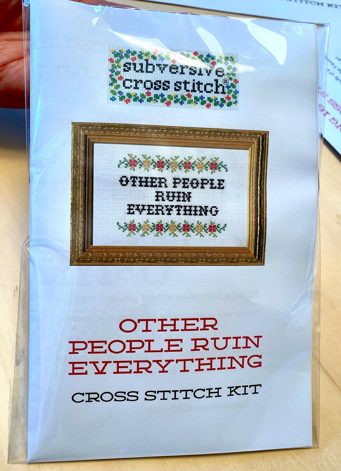 Subversive Cross Stitch Kit: Spark Joy or Get Out