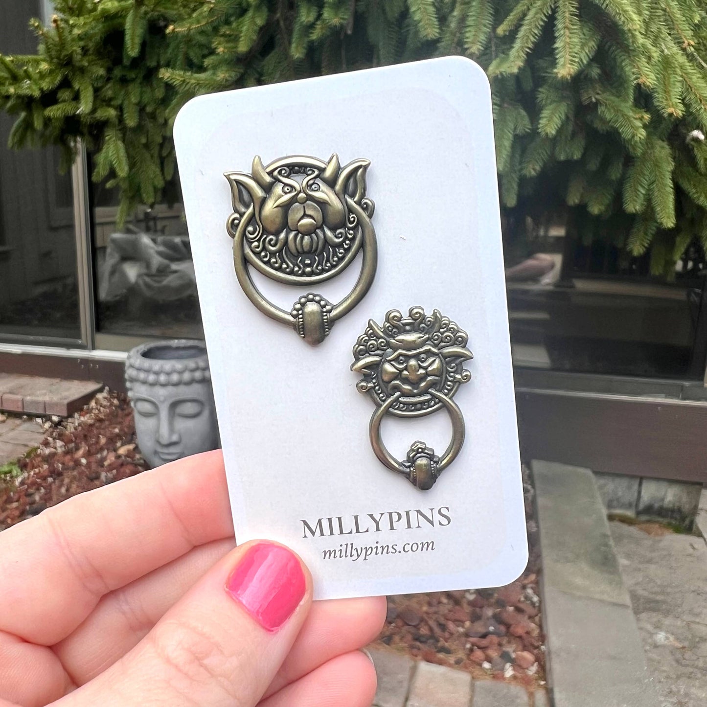 Labyrinth Door Knockers 3D Pins  by Millypins