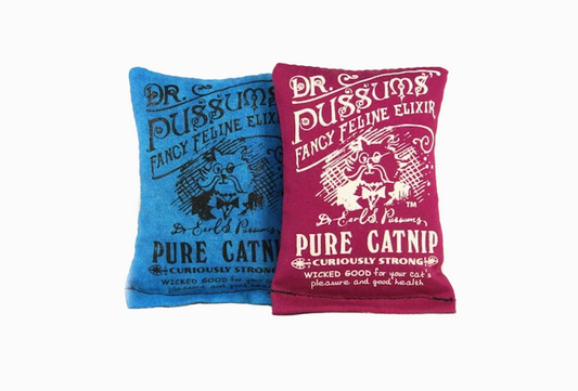 Dr. Pussums Small Logo Catnip Pillow Toy