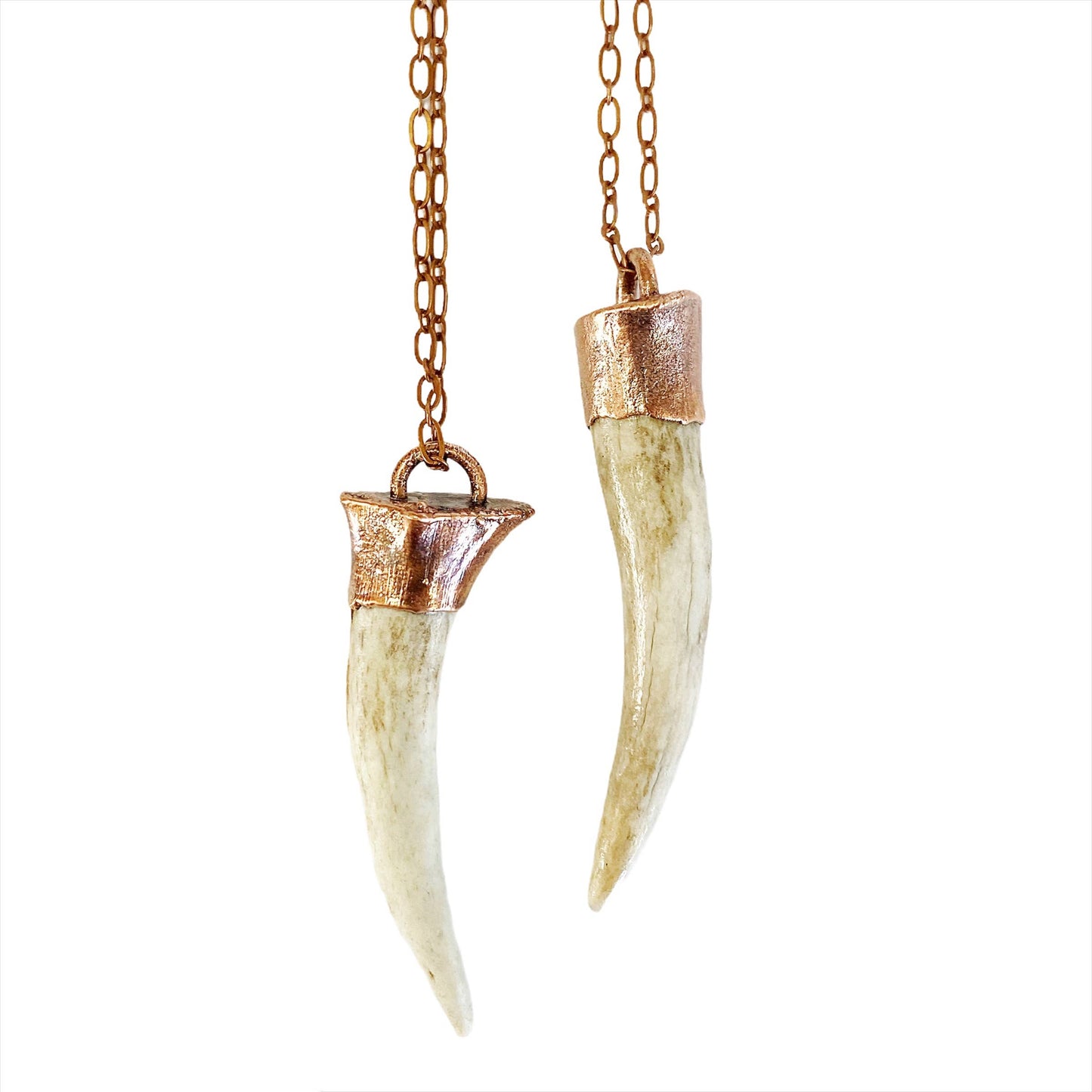 Naturally Shed Antler Necklace by Merging Metals