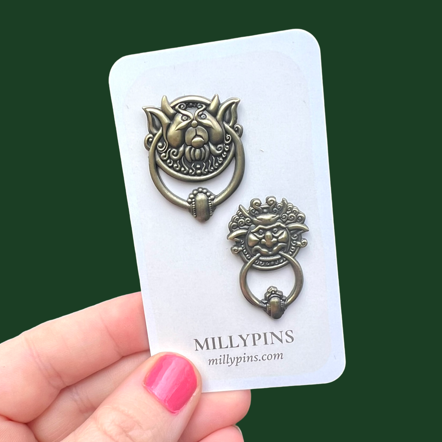 Labyrinth Door Knockers 3D Pins  by Millypins